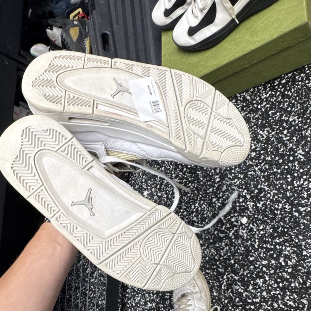 Jordan Air Jordan 4 Retro Pure Money 2017 Men's Sneakers White 308497-100 - Picture 5 of 6